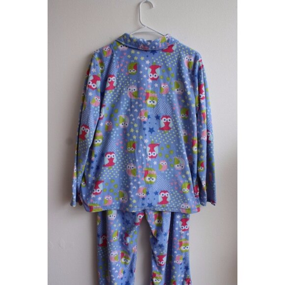 Covington Owls Women's Large Soft Fleece Pajama Set Button Up Top and Pants - Picture 5 of 5